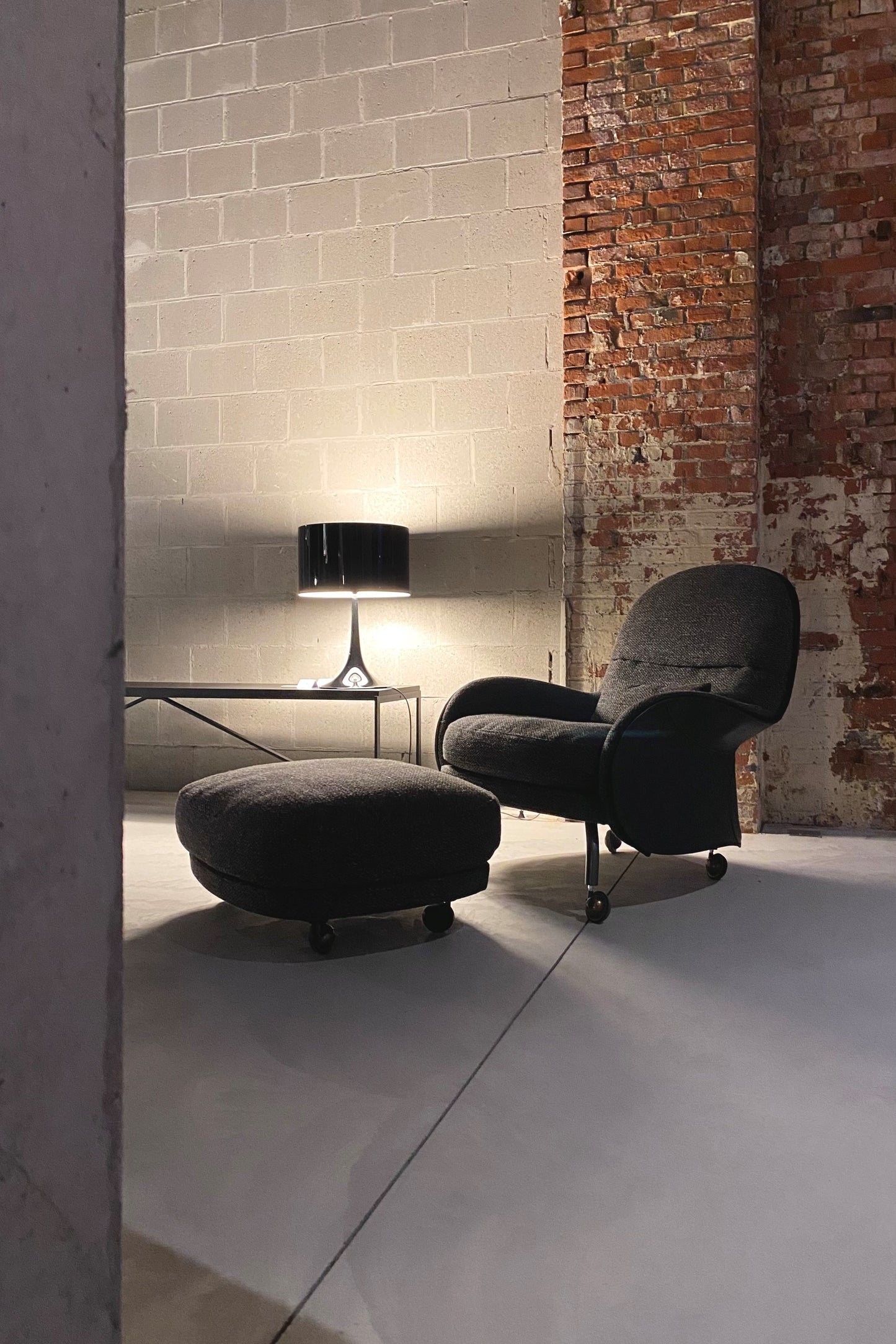 De Padova, Louisiana armchair with pouf
